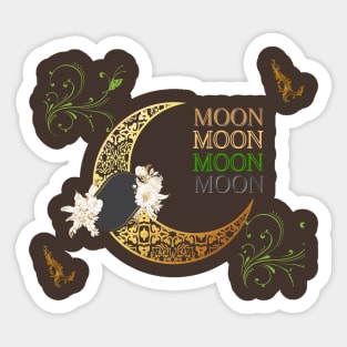 moon t shirt Sticker